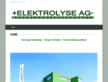 Tablet Screenshot of elektrolyse.ch